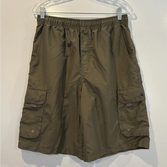 Quiksilver Green Cargo Pull On‎ Shorts Mens Size Medium (77) - Picture 1 of 5